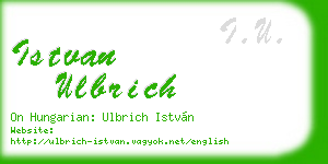 istvan ulbrich business card